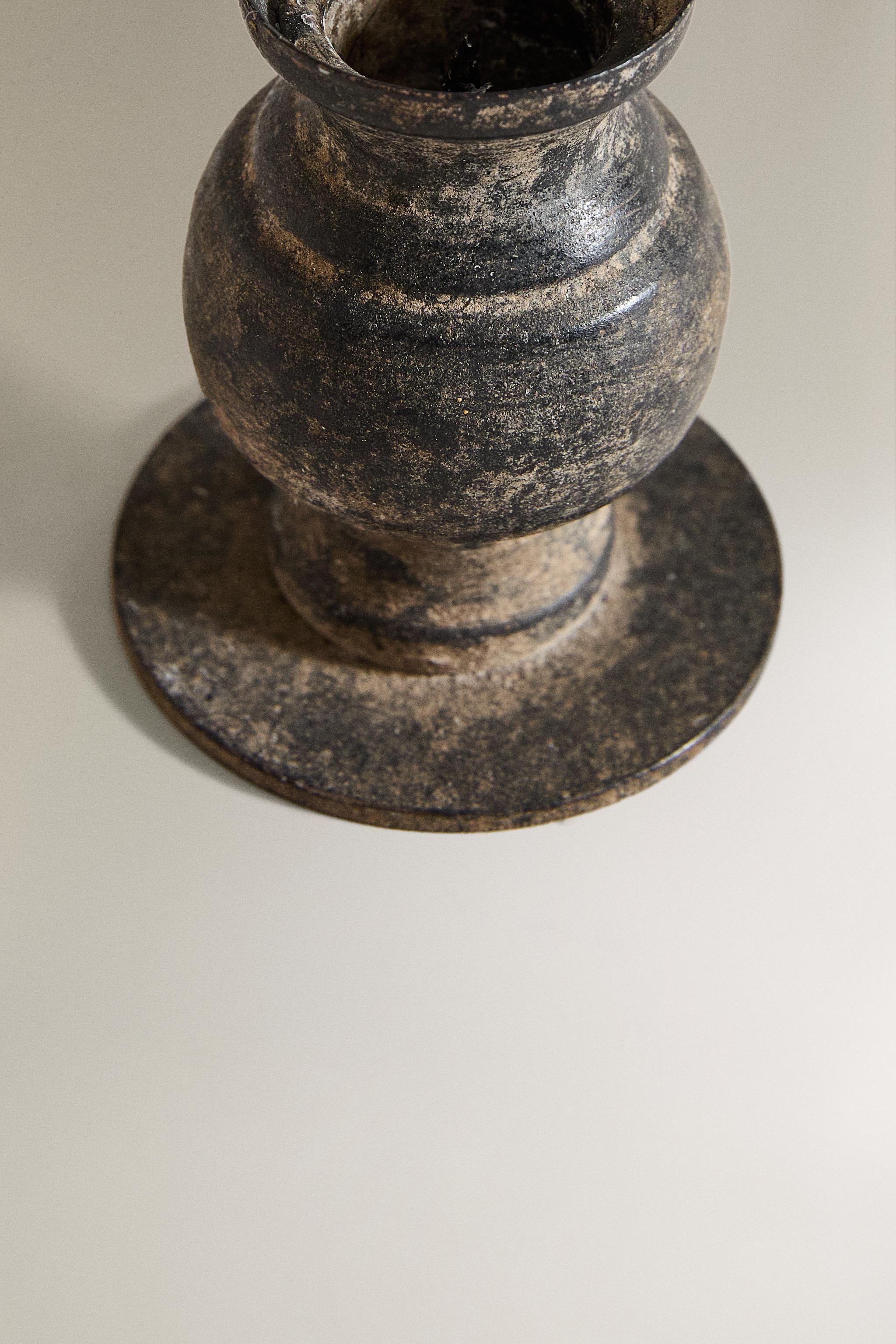 TALL IRON CANDLEHOLDER